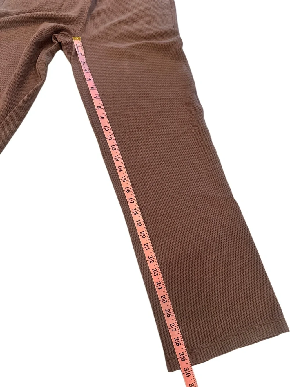 Alo Women's Brown Waffle Crop Top & Pants Set - Picture 11 of 13